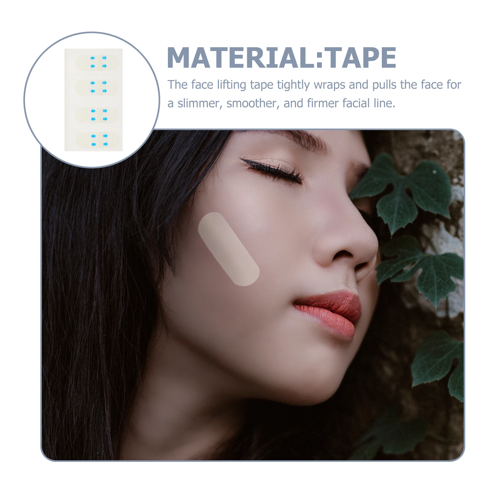 80Pcs Stickers Portable Invisible Tapes for Facial Lifting Breathing Chin Tighten Patch Tool Accessory Pack