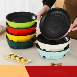 Multifunctional Electric Skillet Non-stick Frying Pan 1-2 Person Portable Small Pot Large Firepower High-capacity