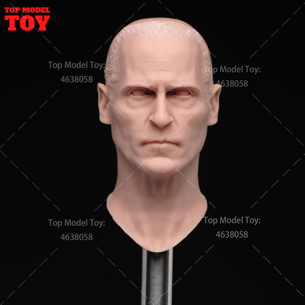 Model Patung Kepala Leon Benedict Joaquin Phoenix Jack Skala 1/6 Tanpa Cat, Model Ukiran PVC Cocok untuk Tubuh Boneka Aksi Prajurit 12''