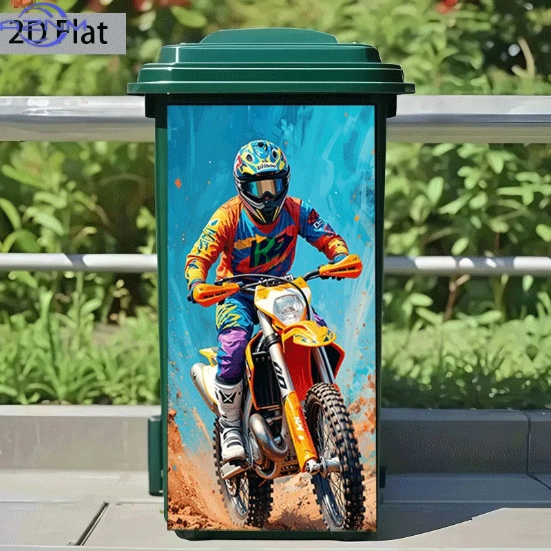 [2D Flat Printing] 1pc Trash Can Sticker [] 