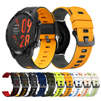 22mm Silicone Watch Strap For TicWatch Pro 2021 X GTW GTX Sport Band For Ticwatch 3 Ultra GPS/LTE Bracelet Replacement Wristband