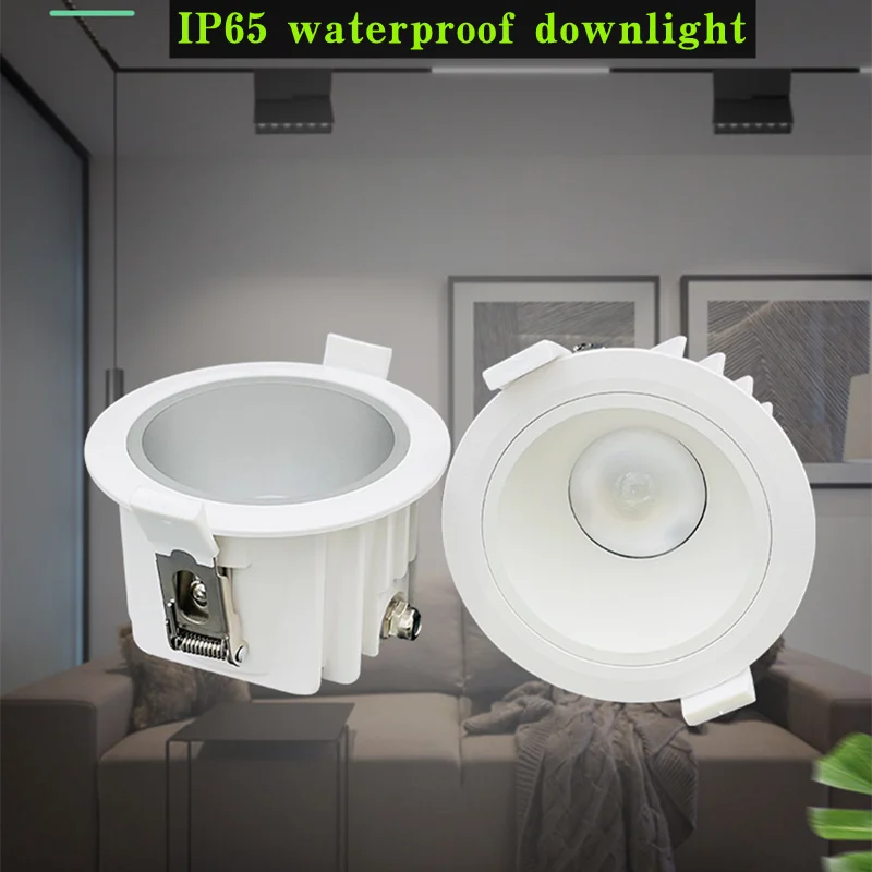 Embedded LED waterproof downlight IP65 Bathroom kitchen anti-fog and moisture-proof spotlight Household sky lamp lighting 7W10W