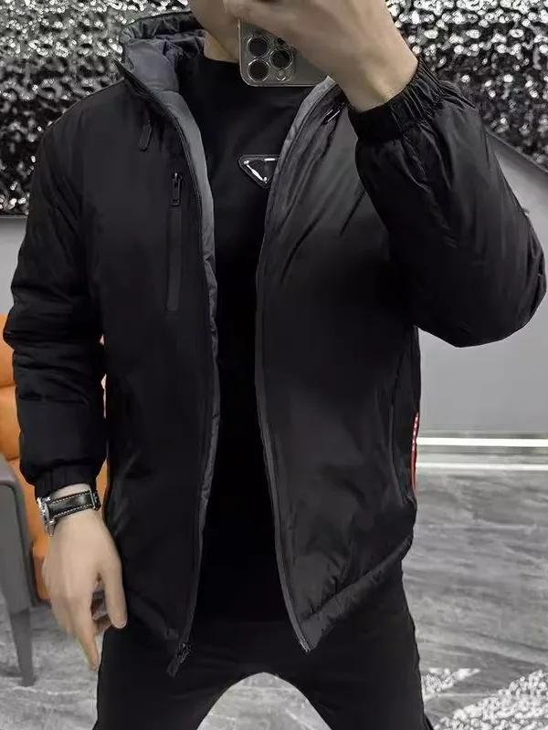 

Men's Winter Cotton Jaet Hooded Casual Outdoor Warmth Faionable Urban Sle Long Sve Zipper Closure Color