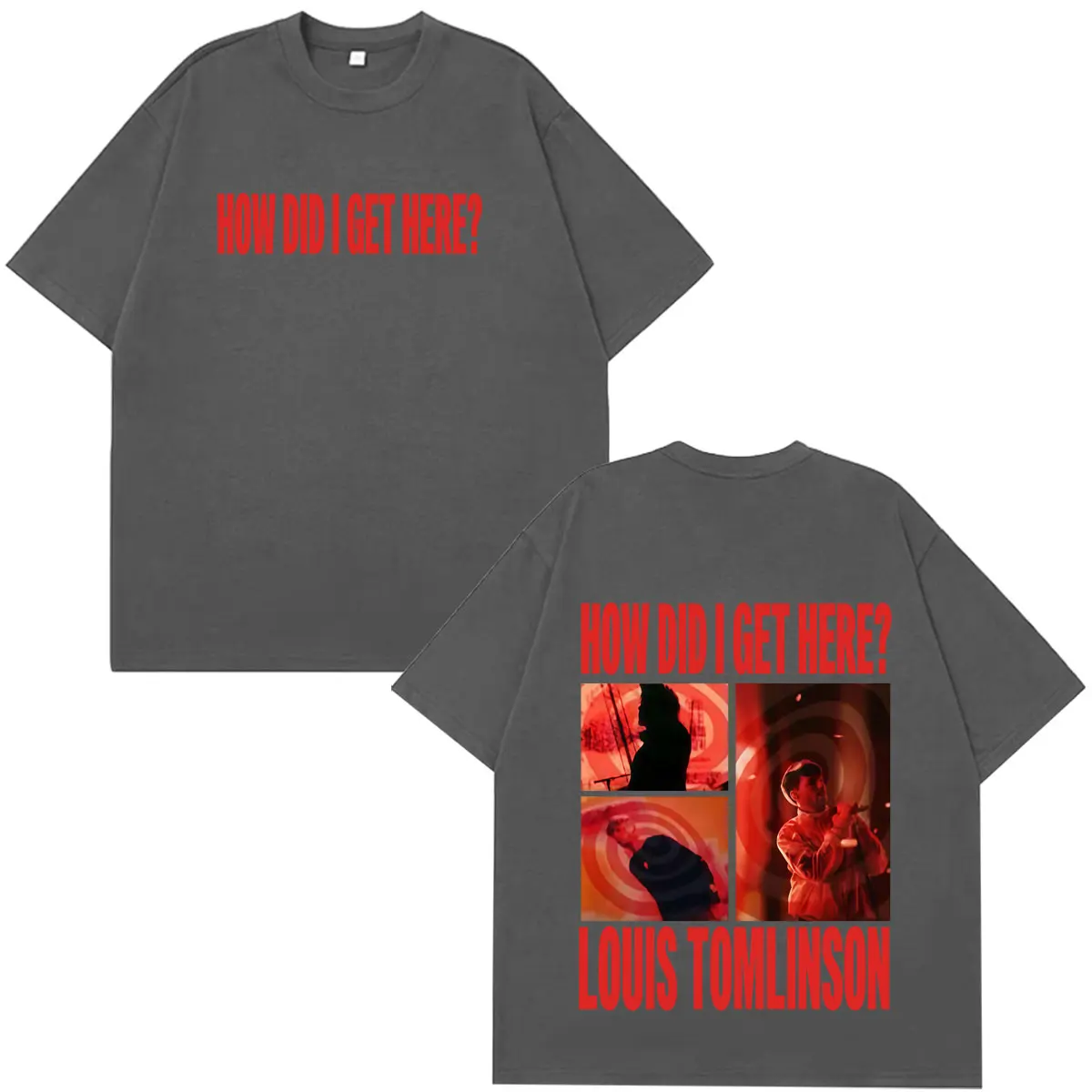 Louis Tomlinson How Did I Get Here Tour 2026 Print Tees Men Women Vintage Fashion T-shirt Casual Loose Cotton T-shirts Fan Gifts