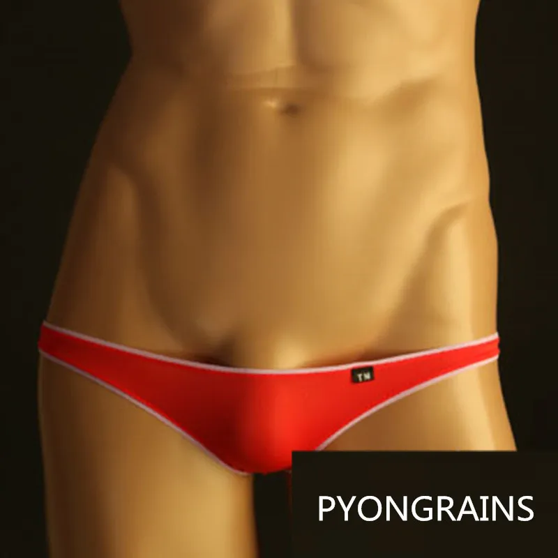 new Men\'s Underwear Gay Thong Sex Men\'s Underwear Sexy T Pants Breathable Thin Silky Stretch Thong jockstrap men