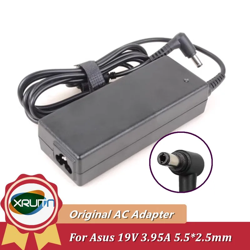 Original For ASUS Notebook AC Adapter Charger 75W 19V 3.95A 5.5mm X 2.5mm Laptop Power Supply 0A001-00070100 0A001-00070000