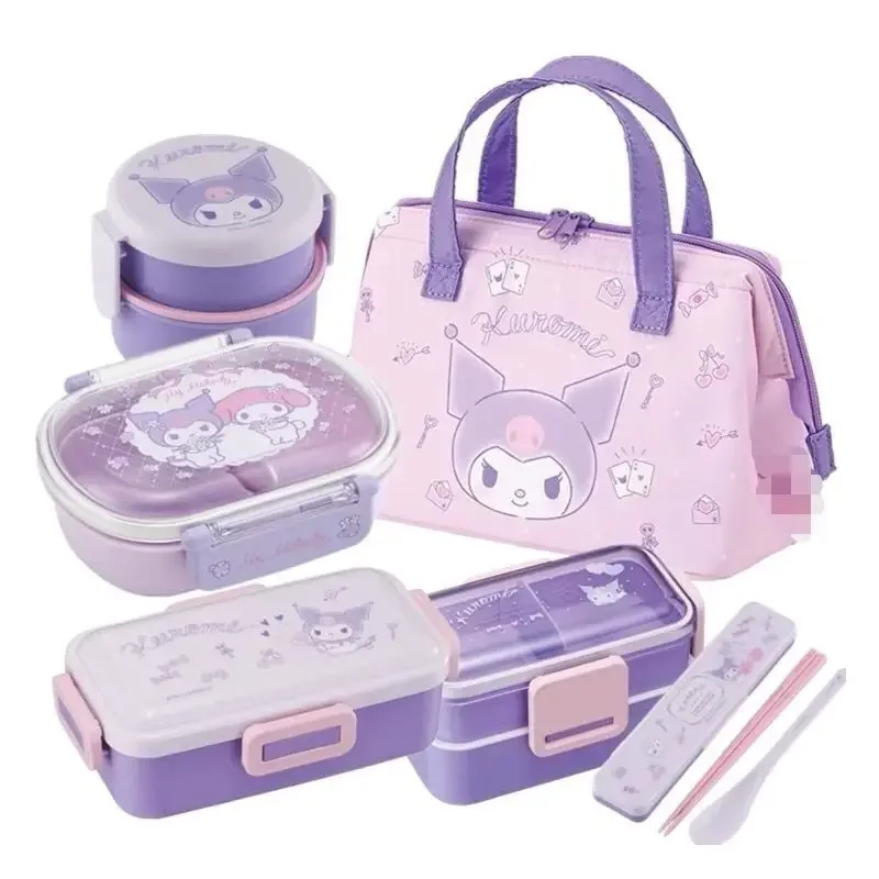 Sanrio Kuromi Cartoon torba izolacyjna wielofunkcyjna torba izolacyjna i chroniąca przed zimnem torba na drugie śniadanie Bento pudełko na drugie