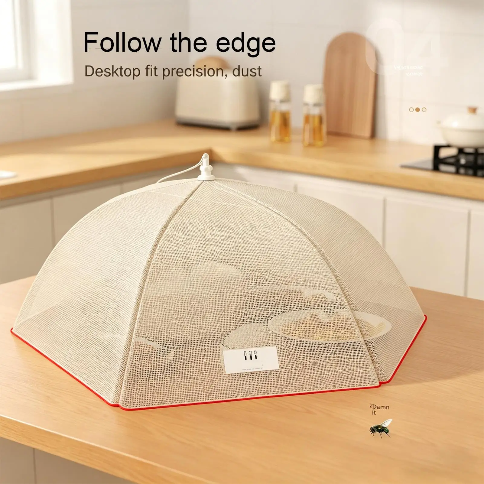 Food Tent 70cm Foldable Washable High Density Fly Proof Food Cover Net Plate Bowl Tent for Summer Picnic Camping Backyard Patio