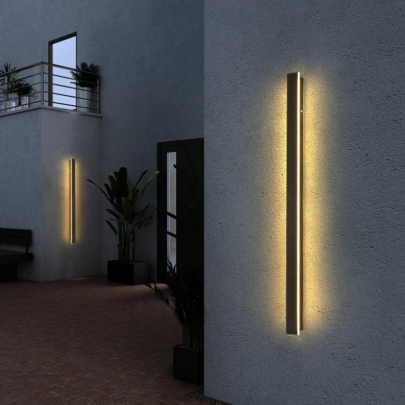 Impermeável LED Wall Light para exterior, lâmpada moderna para Villa Porch, jardim, pátio, impermeável, frente da porta da garagem, IP65