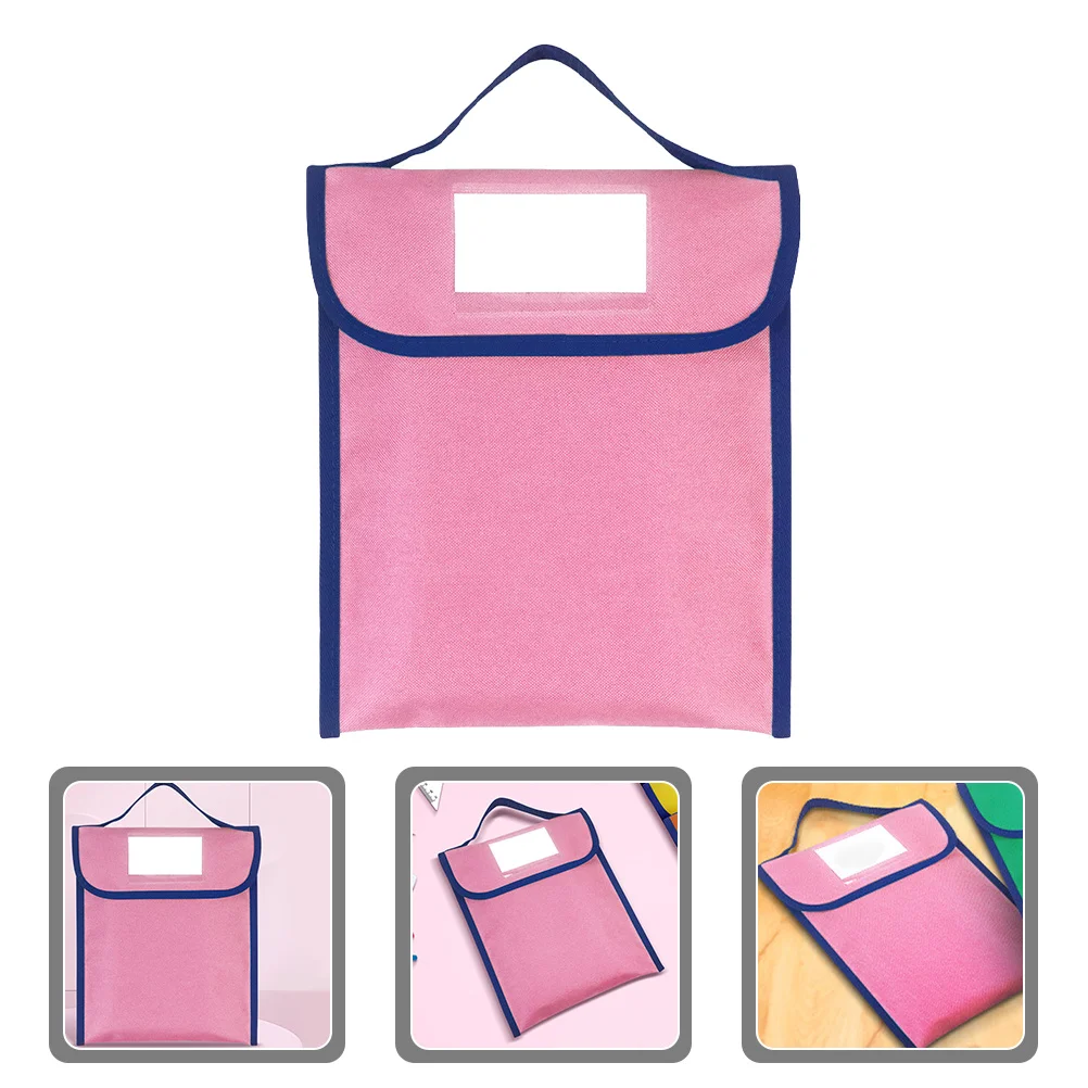 Large Capacity Book Pouch Nylon Tote Bag Lightweight Portable Tote for Travel Office Study Book Pouch Students Stationery Bag