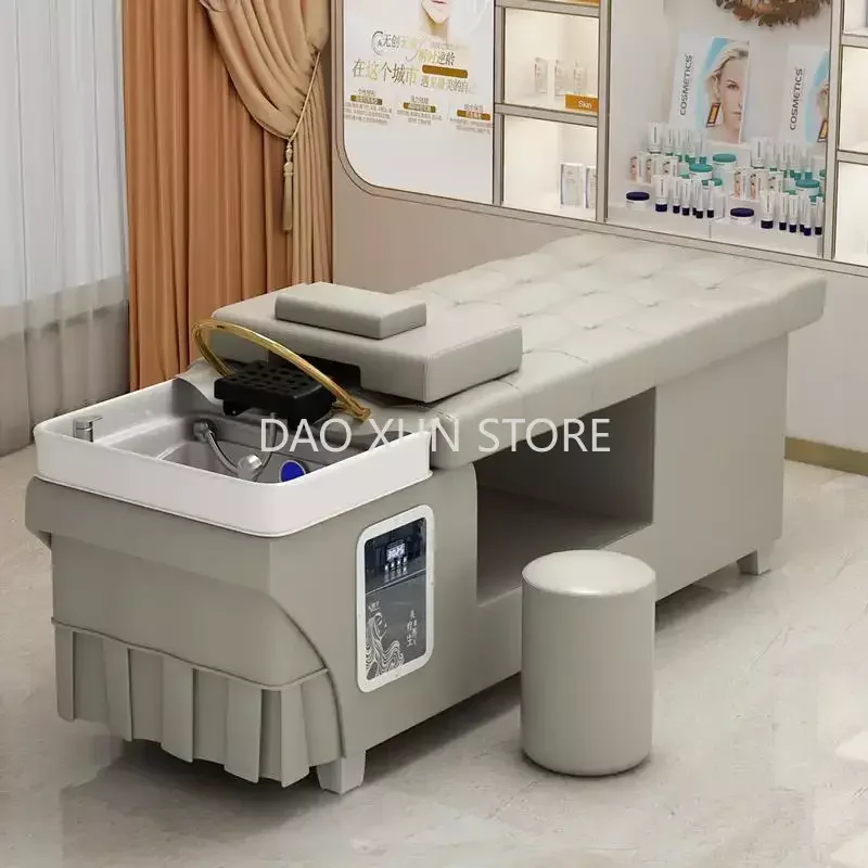 Shampoo Bowl Chair Wash Hair Salon Chinese Spa Reclining Stretcher Headspa Bed Massage Professional Makeup Backwash Units Nail