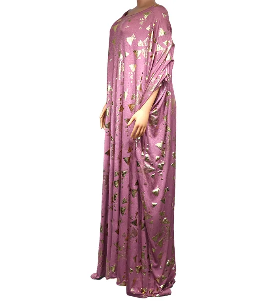 African Dresses for Women Vetement Femme 2021 Summer Dashiki Gold Stamp Boubou Robe Africain Femme Abaya Dubai Long Kaftan Dress