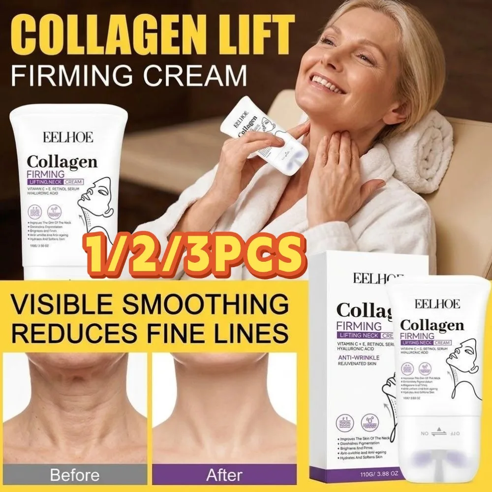 1/2/3pcs Collagen Firming Neck Cream Lifting Moisturizing Brightening Message Roller Neck Beauty Cream Necks Skin Care Products