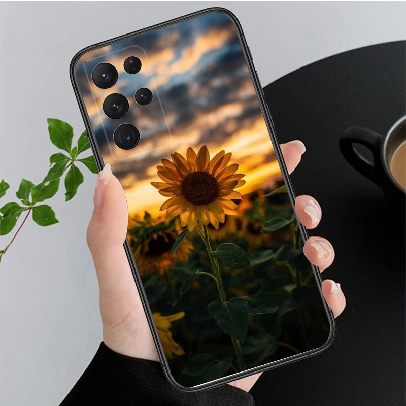 Sunflower Phone Case for Samsung Galaxy A35 A55 A54 A15 A25 A05s A05 A22 A24 A52 A33 A34 M34 M14 M54 M23 Funda