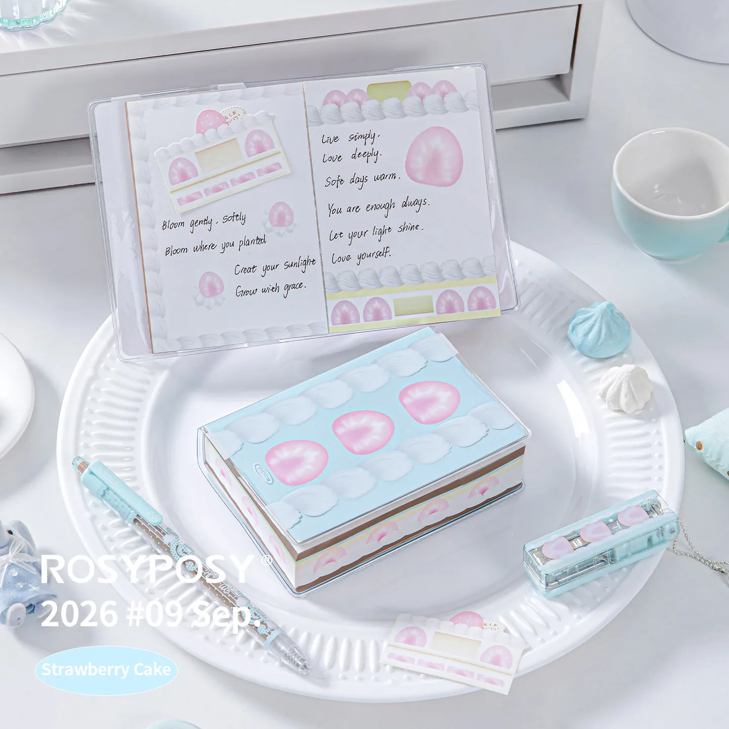 MINKYS Strawberry Chocolate Edge Painted Notebook A7 Pocket Journal Portable Mini Memo Paper Planner For Handmade Scrapbooking