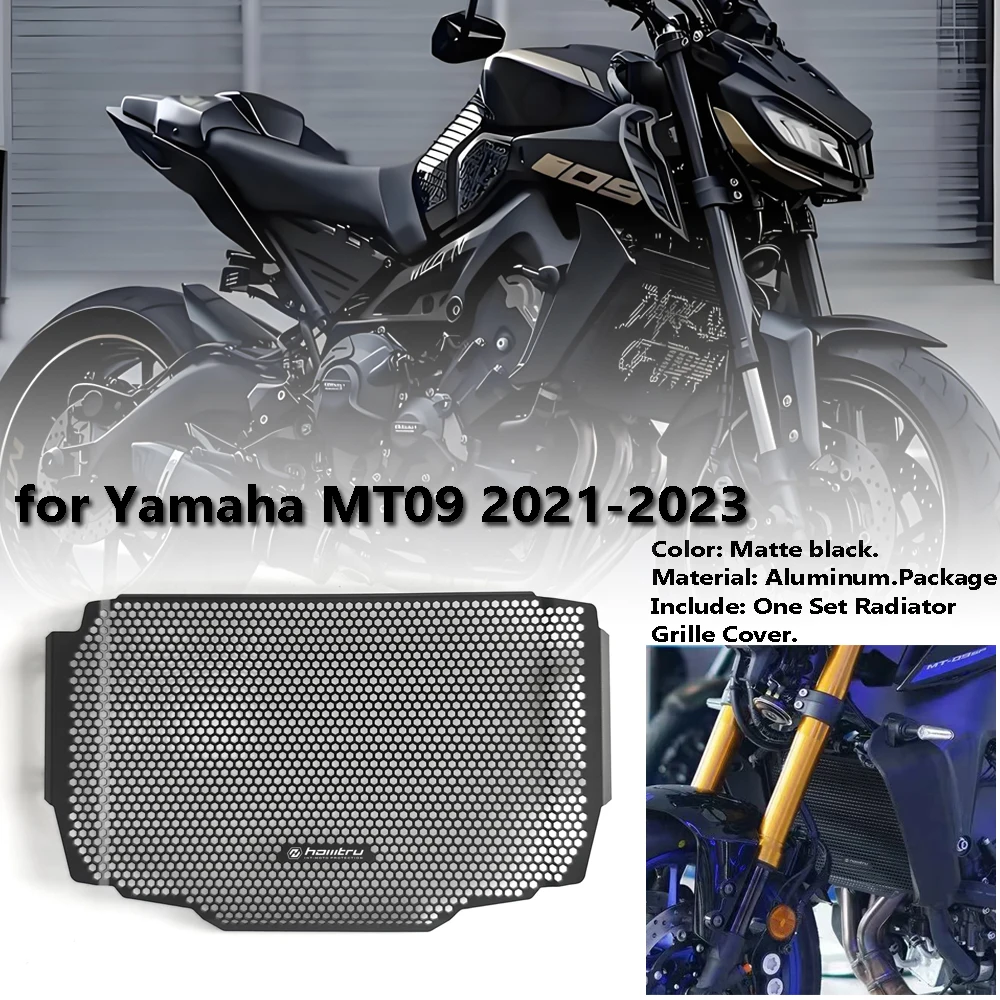 

for Yamaha MT09 MT-09 2021-2023 Honeycomb water tank mesh motorcycle radiator core shield grille cover protection