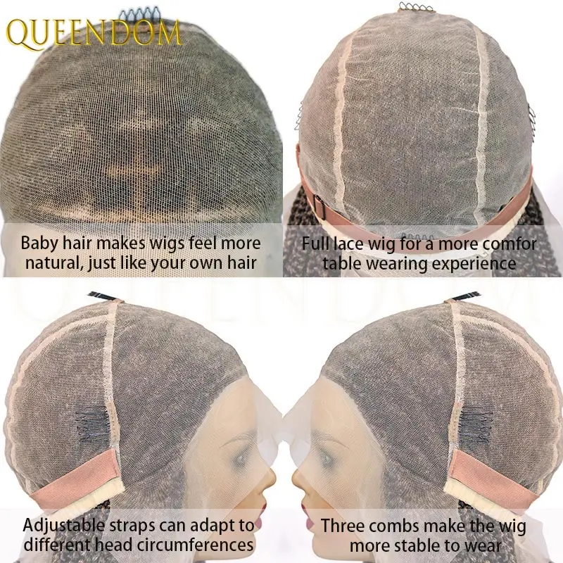 32 zoll Synthetische Volle Spitze Geflochtene Perücken Für Schwarze Frauen Ombre 1B27 Zöpfe Spitze Perücken Göttin Böhmischen Box Braid Locs perücke