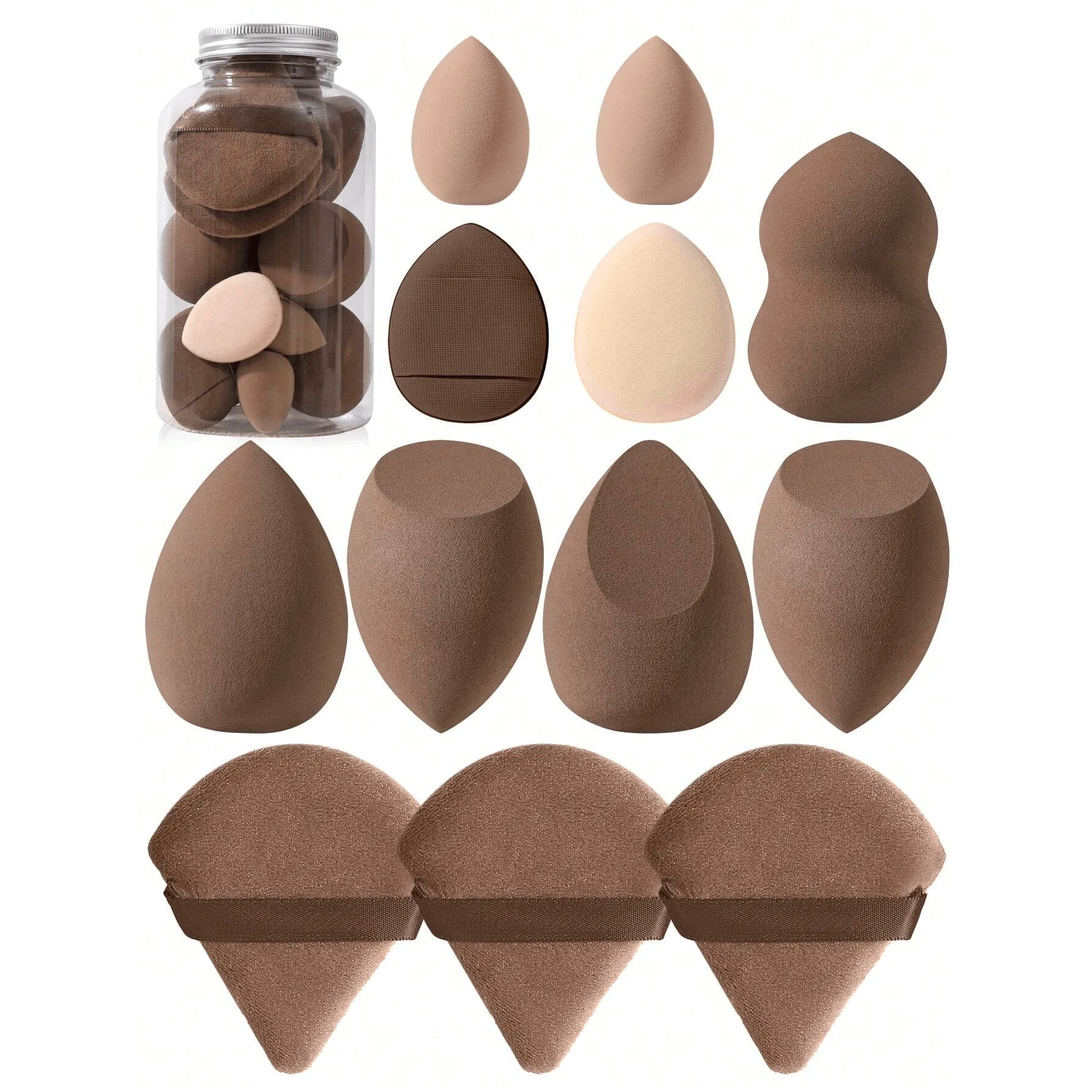 12pcs Makeup Sponge Set, Including Beauty Blender,Makeup Tools, Makeup Sponge (Wet & Dry) Powder And Concealer