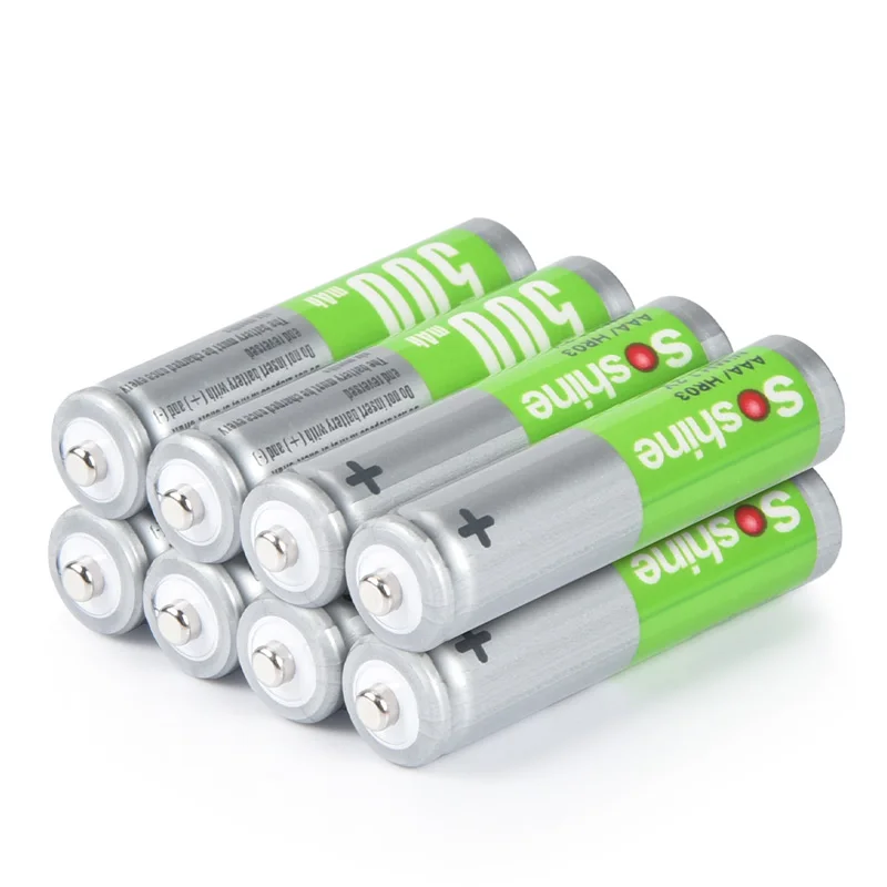 Soshine AAA 500mAh 1.2V Rechargeable Battery Aaa 1.2V NIMH Low Self Discharge Batteries for Torches Radios Remote Controls Toys