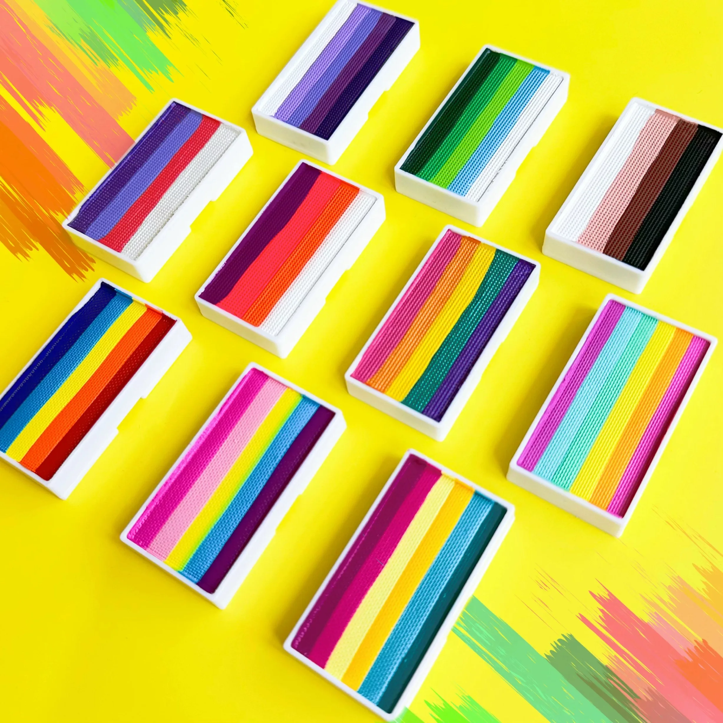 

Hot Rainbow Split Cakes 20g Body Art Face Painting Water-based Holiday Adults Kids Cosplay Hot Sell