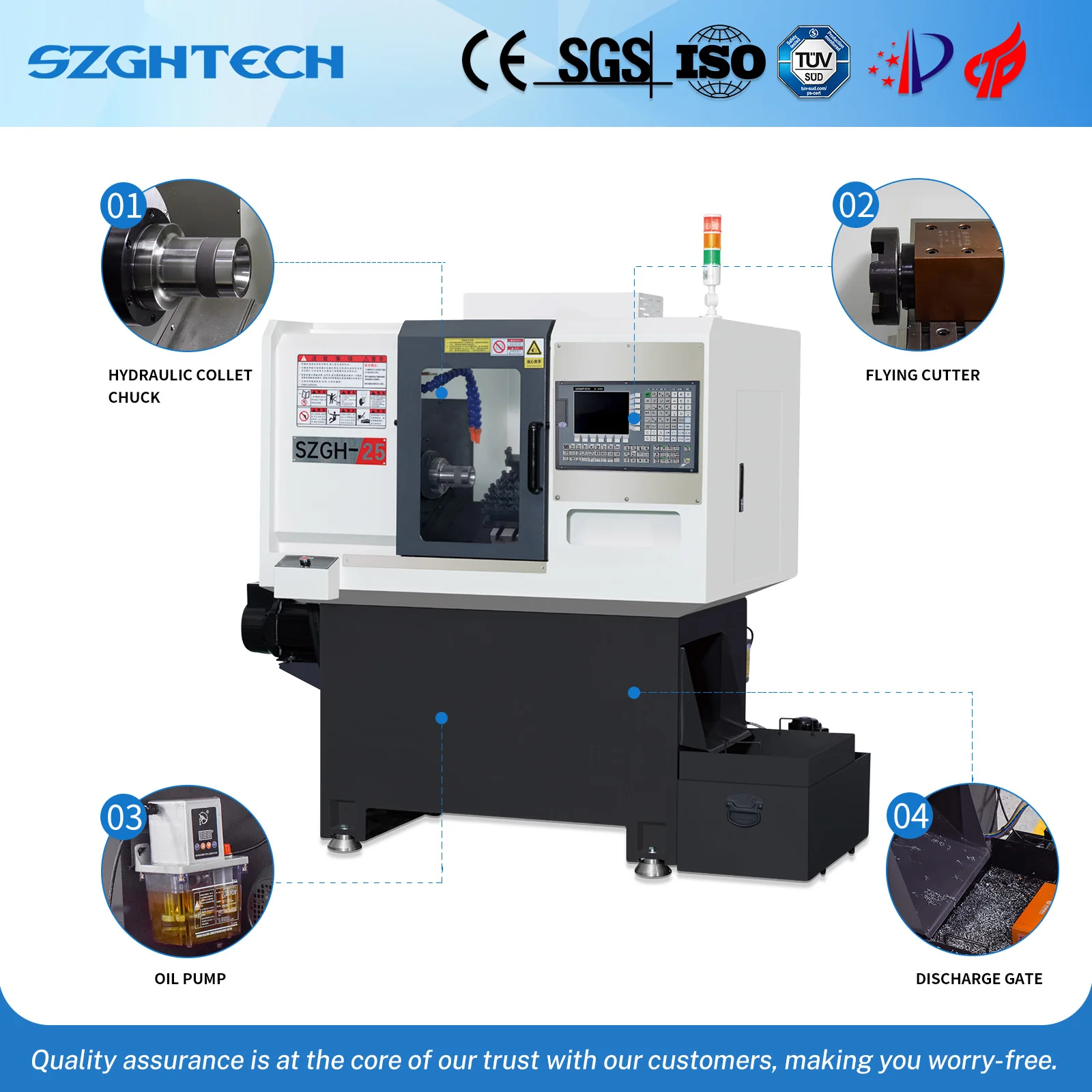 SZGH cnc machining milling turning parts cnc wood lathe turning machine high precision parts cnc turning machining aluminum