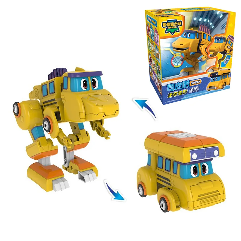 Transformation Dinosaur Toys for Kids, Min Gogo Dino, ABS Deformação Carro, Figuras de Ação do Avião, REX PING VIKI TOMO, Presente Mais Novo