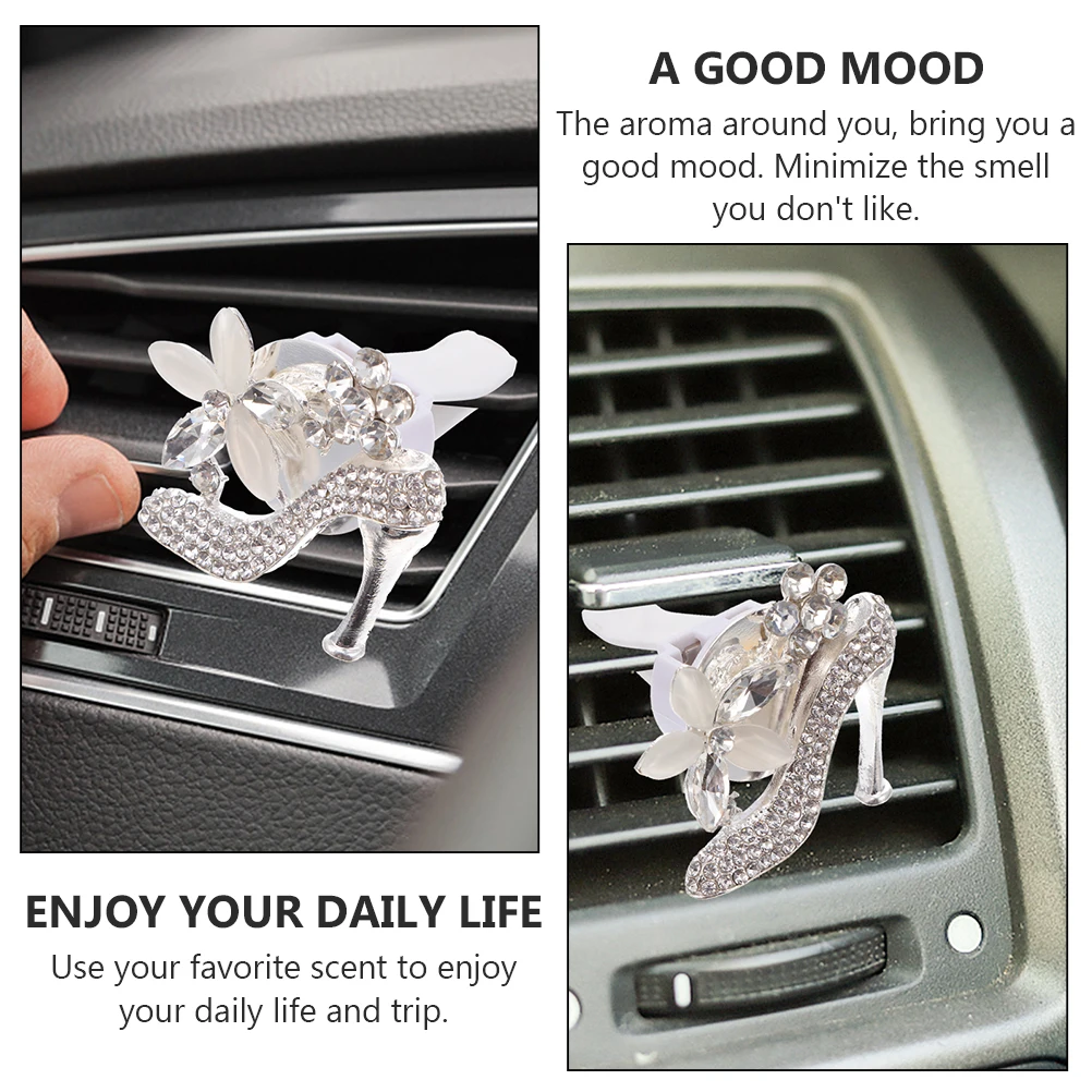 

2pcs Perfume Clip High Heel Aroma Diffuser Air Vent Freshener Ornament Easy Install Interior Decoration Auto Outlet Scented