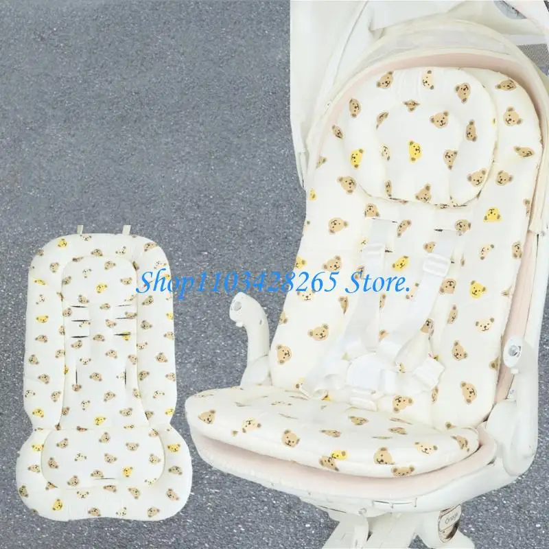 وسادة مقعد لعربات الأطفال قابلة للتنفس مع فتحة أمان، نسيج ناعم ومريح لركوب الأطفال على مدار العام G2TE