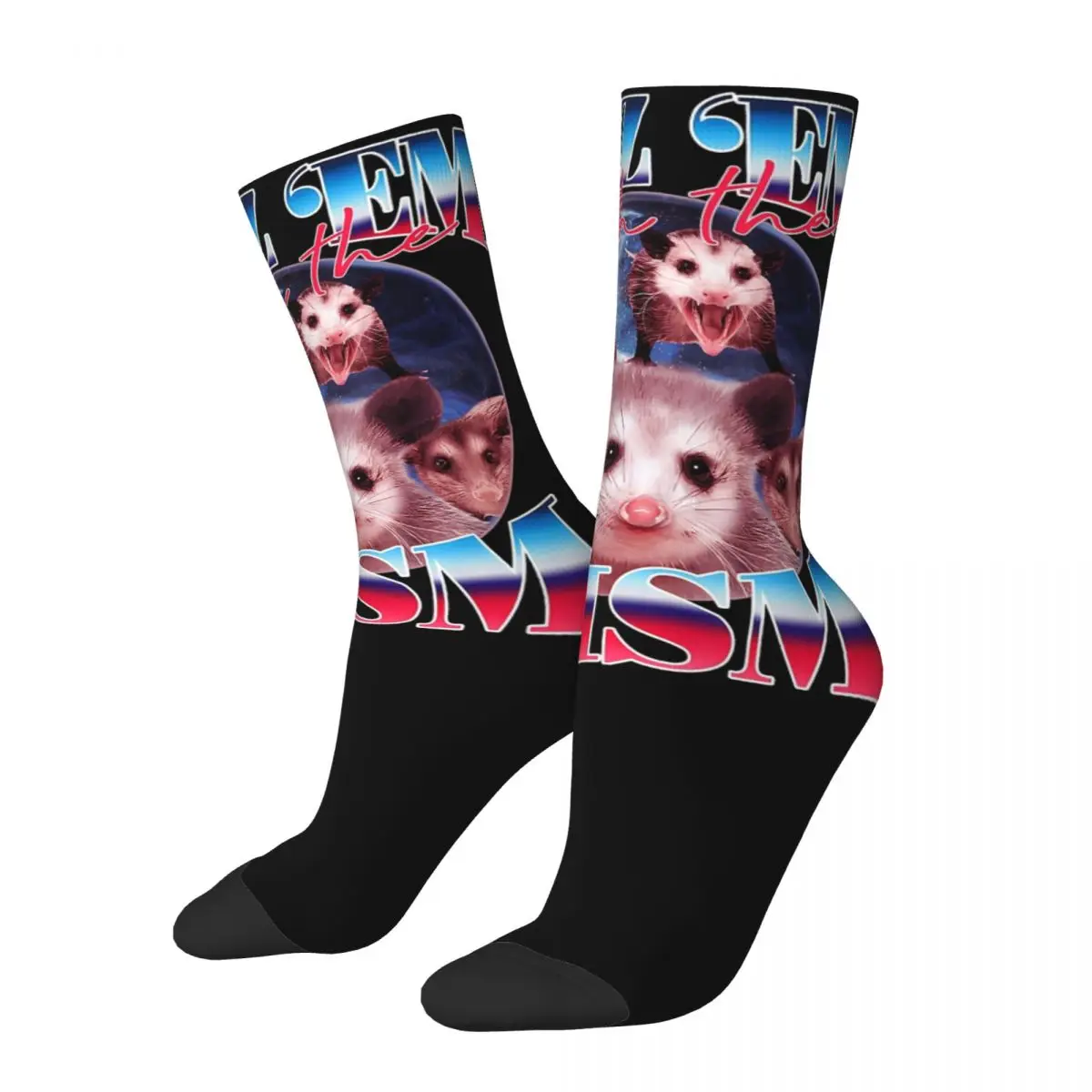 Funny Rizz Em With The Tism Opossum Design Socks Stuff for Men Women Breathable Sock