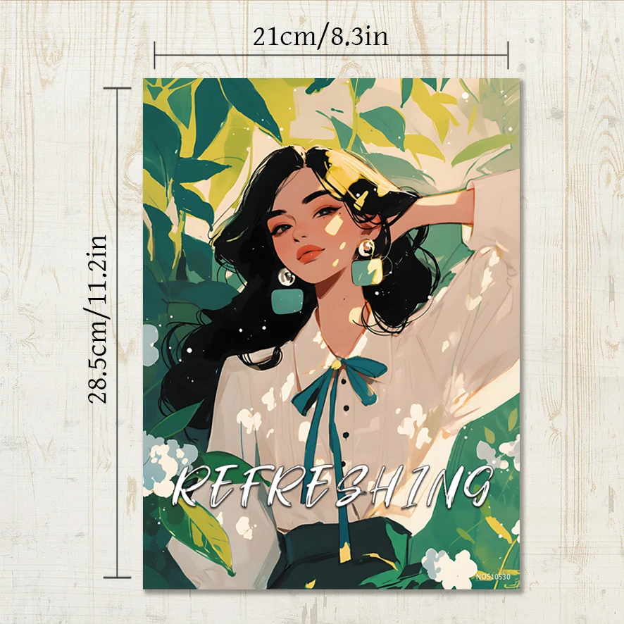 Adult Coloring Book 8.3x11.2 Inches 22 Pages Beauty Character Design Stress Relief Emotion Positivity Focus