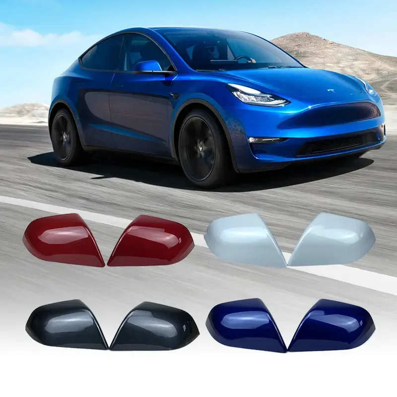 One Pair For Tesla Model 3 / Model Y 2021 2022 2023 Replace Rear View Mirror Covers Accessoires Door Side Mirror Covers