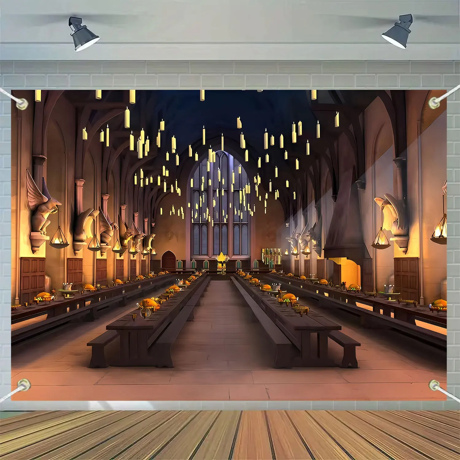 1 Stück 2D-Polyester-Hintergrundstoff von Warner Bros., perfekt für Geburtstagsfeiern und Urlaubsfotografie-Hintergründe