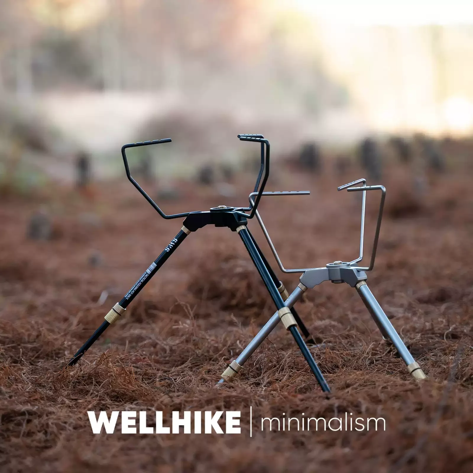 WELLHIKE Outdoor Camping Gastank and Stoves Bracket Portable Detachable Furnace Rack Height Adjustable Aluminum Alloy Stoves
