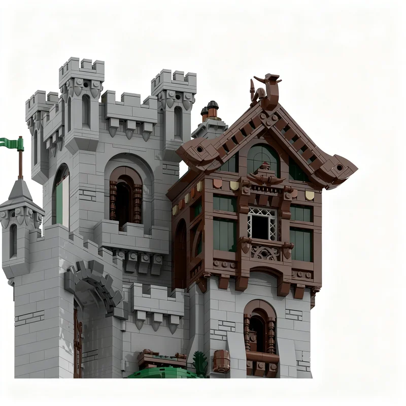 4000 قطعة من مكعبات البناء لنموذج قلعة هايلاند، لعبة إبداعية للهواة، هدايا عيد الميلاد التعليمية