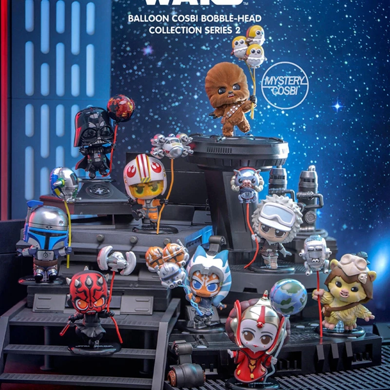 Genuine Hot Toys Star Wars Balloon Cosbi Series 2 Blind Box Luke Skywalker & X-Wing Balloon Anime Figure Mystery Box Model Gift