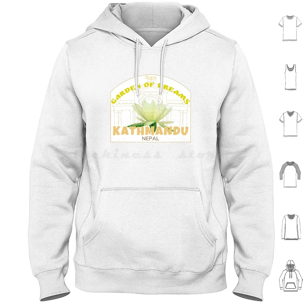 Garden Of Dreams Kathmandu Nepal-Travel And Tourism Hoodie Cotton Long Sleeve Kathmandu Nepal Garden Of Dreams