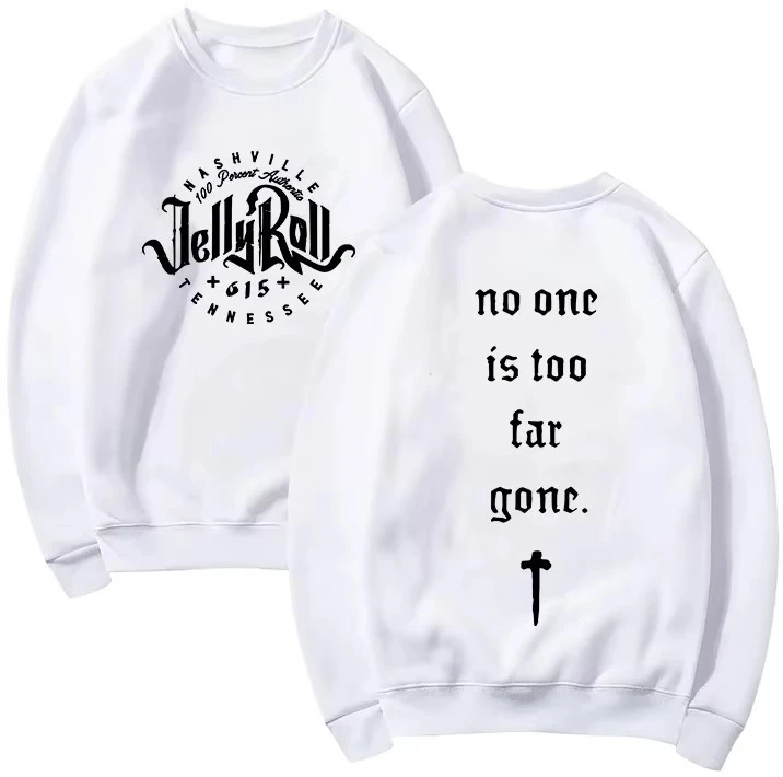 

Jelly Roll Letter Print Crew Neck Sweatshirt Women's Men's Hooded Sweatshirt Casual Pullover