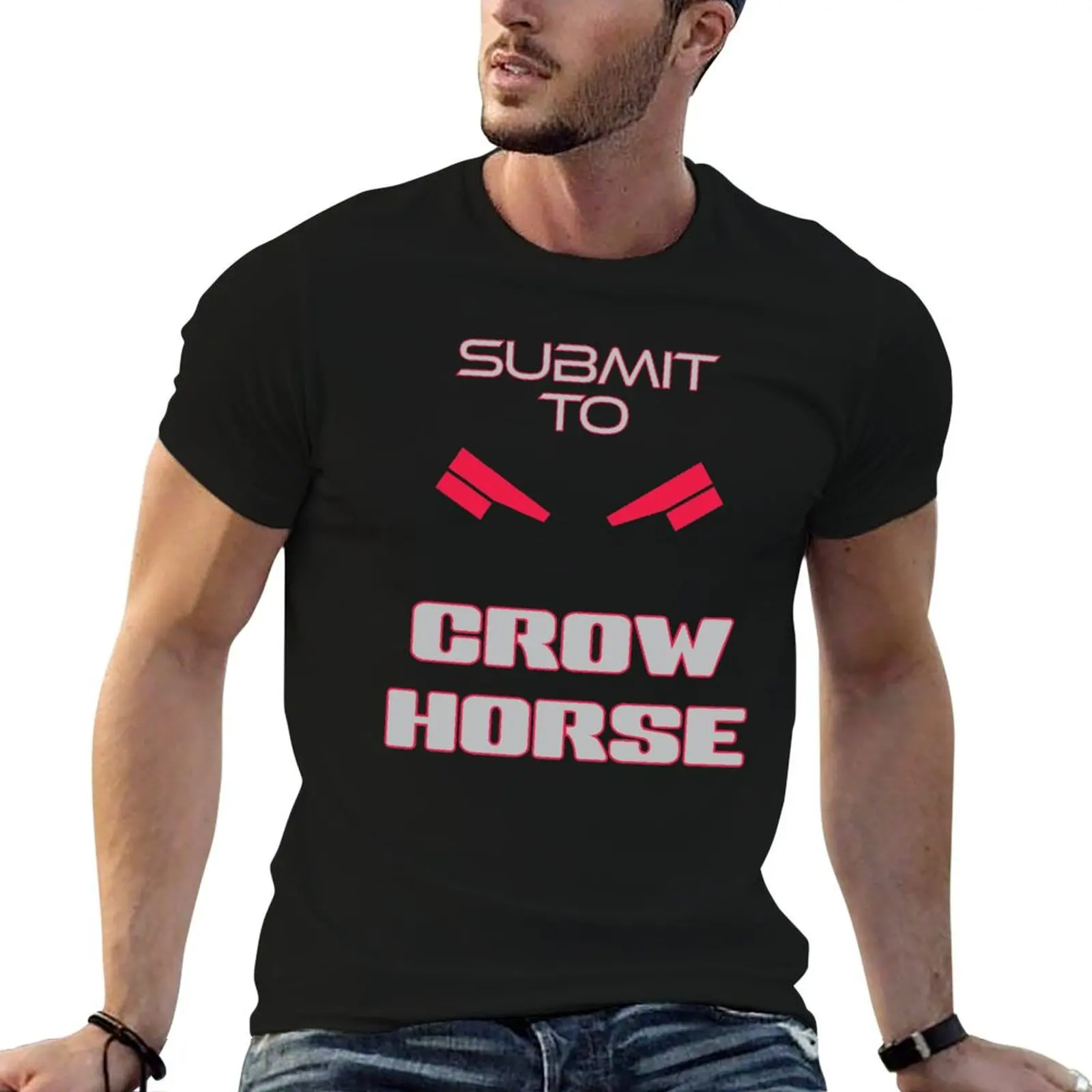 Submit to Crow Horse 2 Crows Samurai Dark T-Shirt custom shirt cute tops vintage t shirts korean fashion T-shirts for men cotton