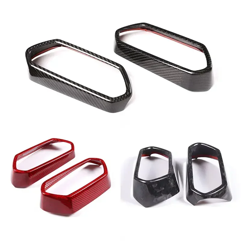 

For Lamborghini URUS Real Dry Carbon Fiber 18-2021 Dashboard Side Air Outlet Frame Decoration Stickers modification Accessories