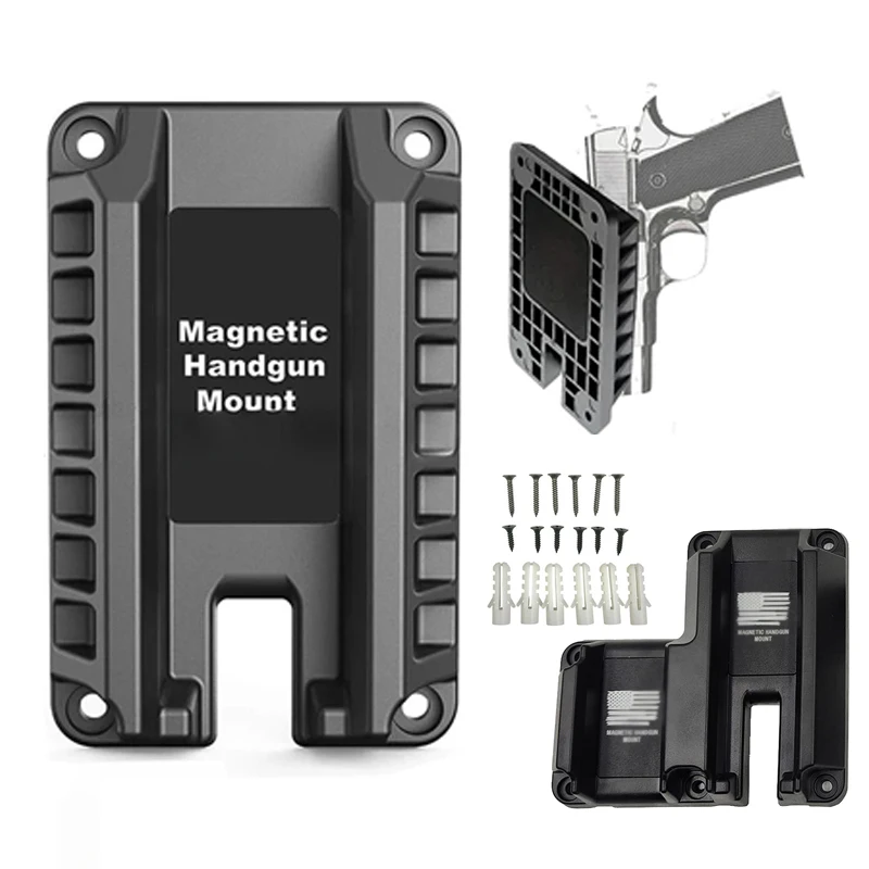 Tactical  Handgun Mount Concealed Gun Magnet  Holder Quick Draw Gun Rack for Family/Market/Car/Defened GunMagnetic Flat Top