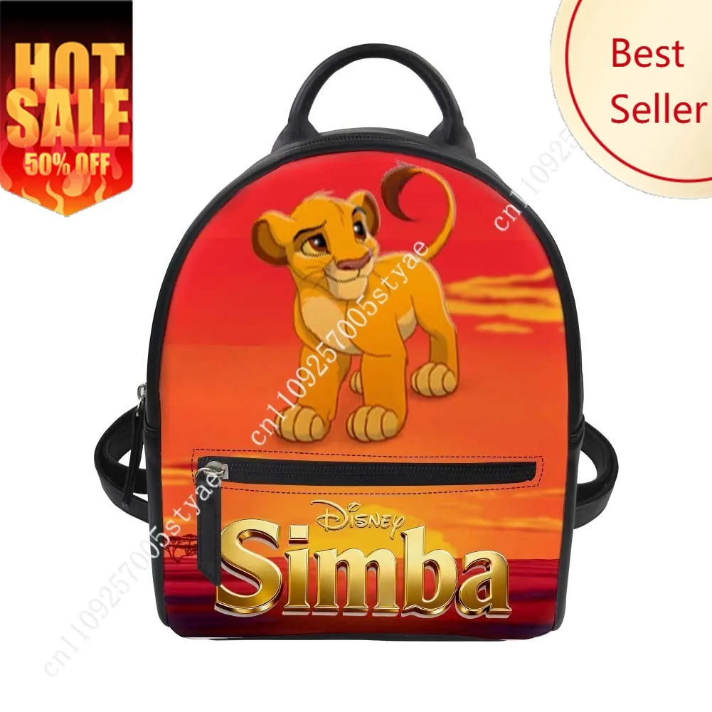 

Simba The Lion King Backpack Disney Cartoon Decorate Leather Bags Design Your Photo Logo Text Party Holiday Custom Gifts Cosplay