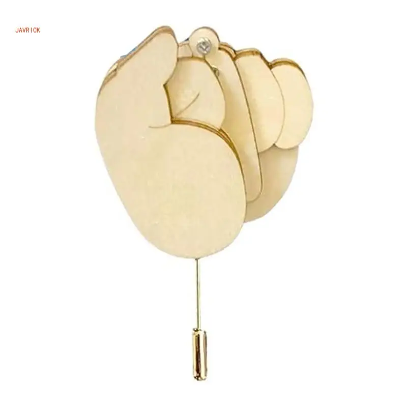 N1HE Interactive Finger Brooch Fun Middle Finger Pin Unisex Cloth Jewelry Texture Gesture Brooch for Party Daily