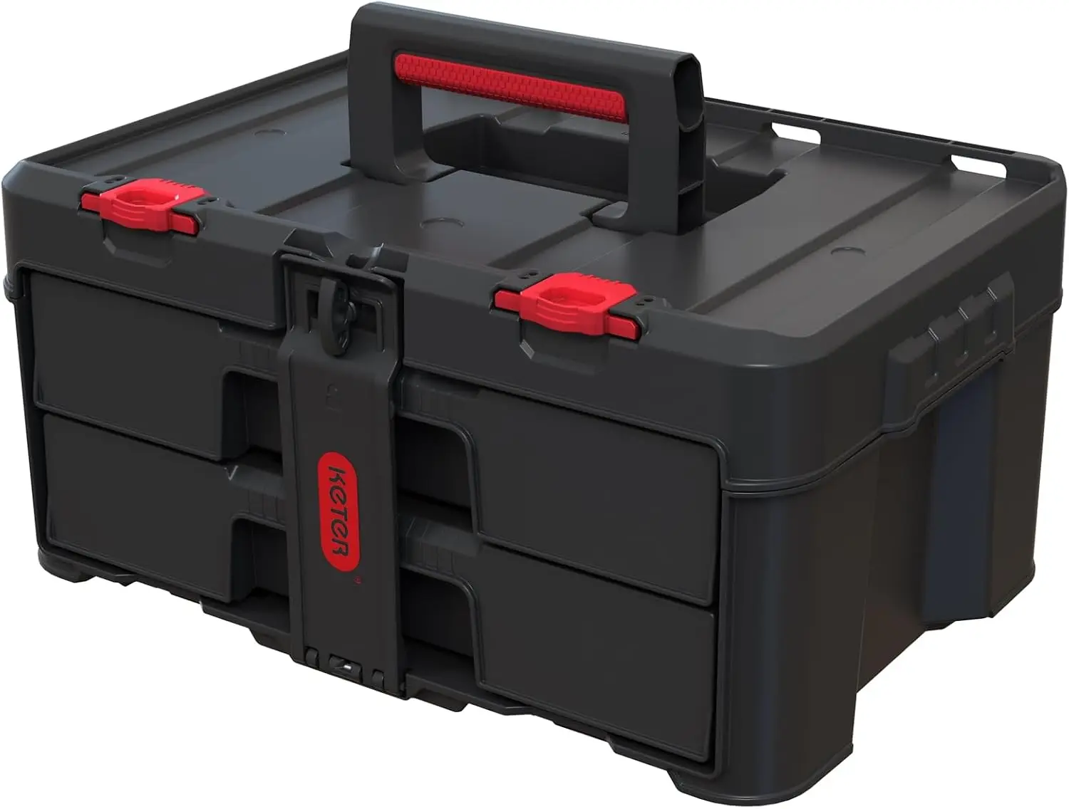 Stack-n-Roll Two Drawer Tool Box for Small Parts and Power Tool Accessories, Fits Modular Tool Storage System