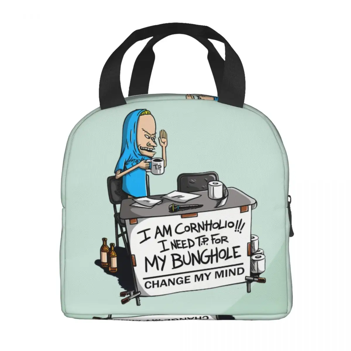 กระเป๋าใส่อาหารสำหรับวัยรุ่นผู้หญิงผู้ชายผู้หญิงผู้ใหญ่2024แข็งแรงใหม่ beavis และ BUTT-HEAD multifunctionlunch containeroffice
