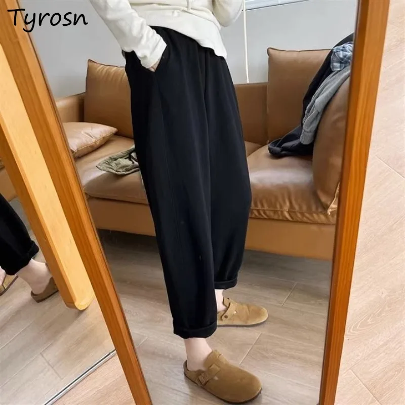 

Harem Pants Women Spring Autumn Straight All-match Leisure Loose Sweatpants Simple High Elastic Waist Korean Style Students