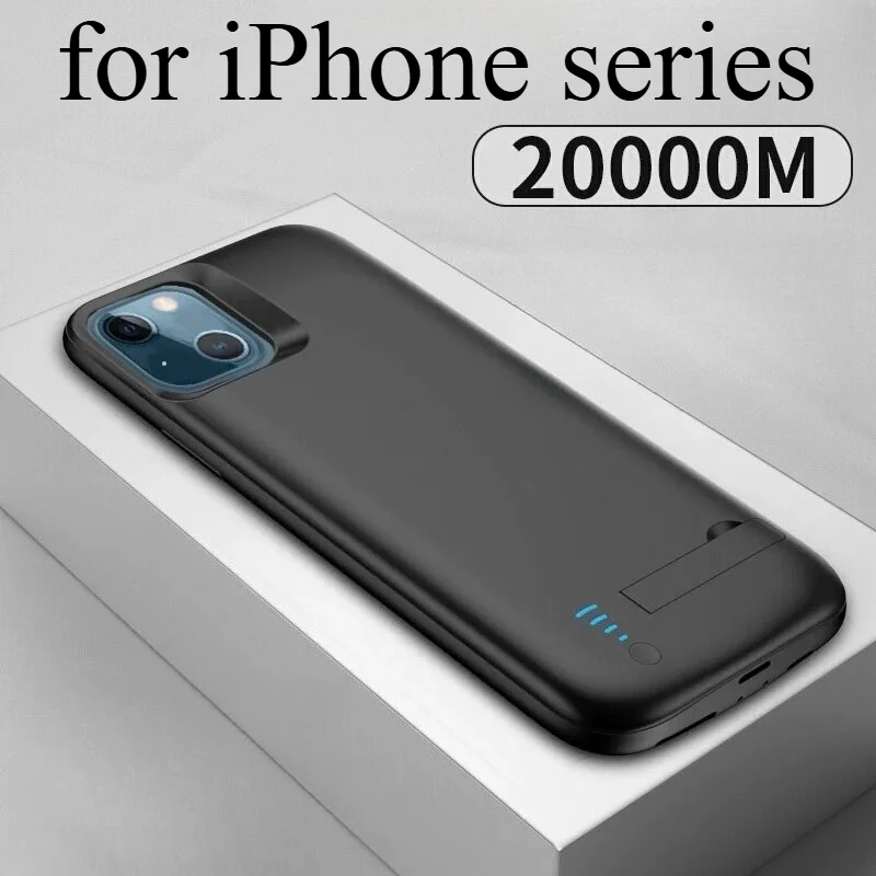 

Магнитный беспроводной чехол-аккумулятор емкостью 20000 мАч для iPhone16 Pro Max/XR/15/14 PlusSlim со встроенным аккумулятором и быстрой зарядкой