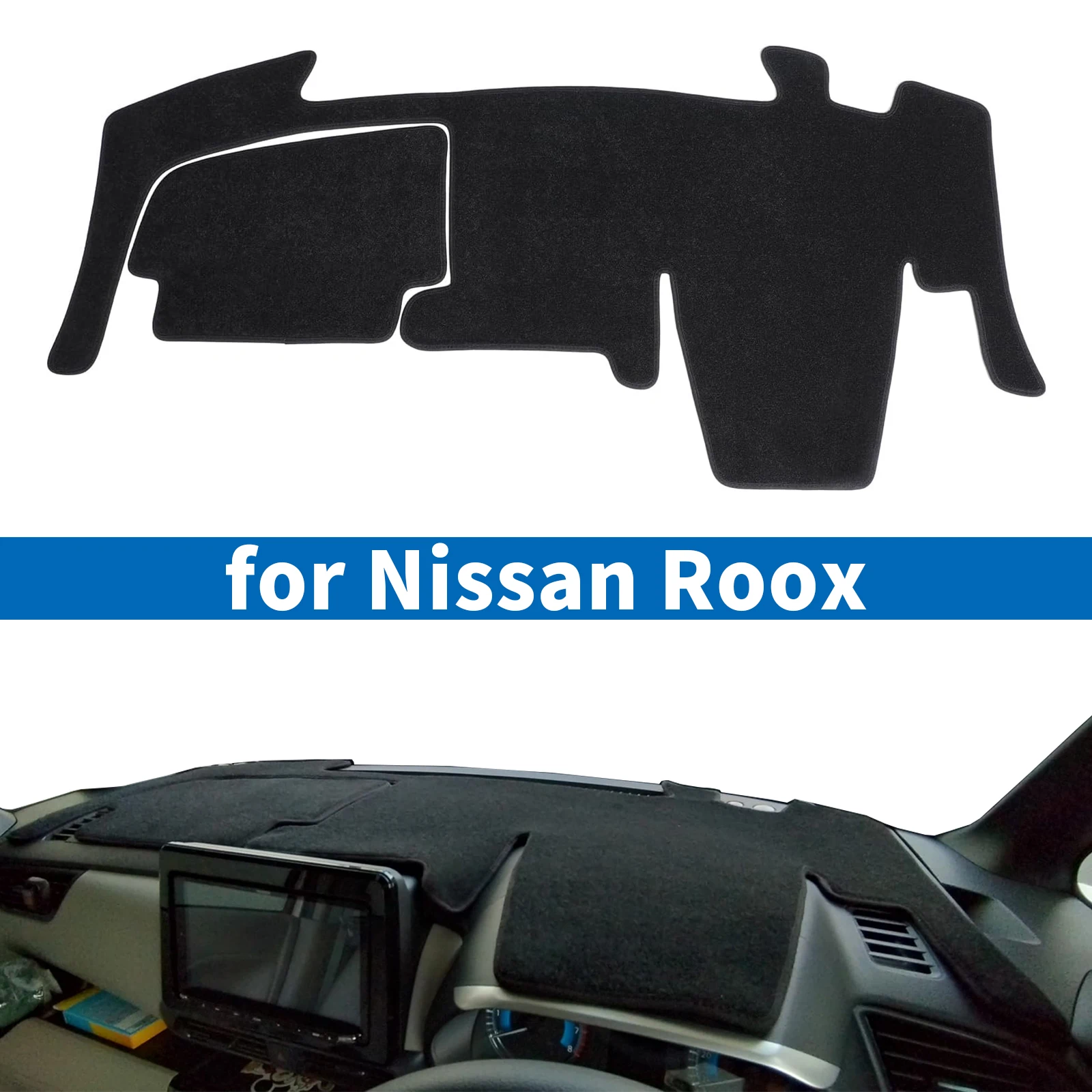 

Dashboard Cover Pad for Nissan Roox Accessories Dashmat Dash Mat Anti-Slip Sunshade Protective Carpet