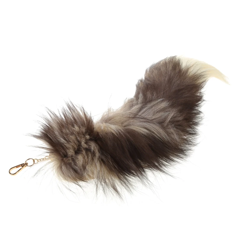 Cute Animal Tail Keychain Personalized Fur Pendant Key Chain Bags Charm Keys Holder Keyring Gift for Women Girl