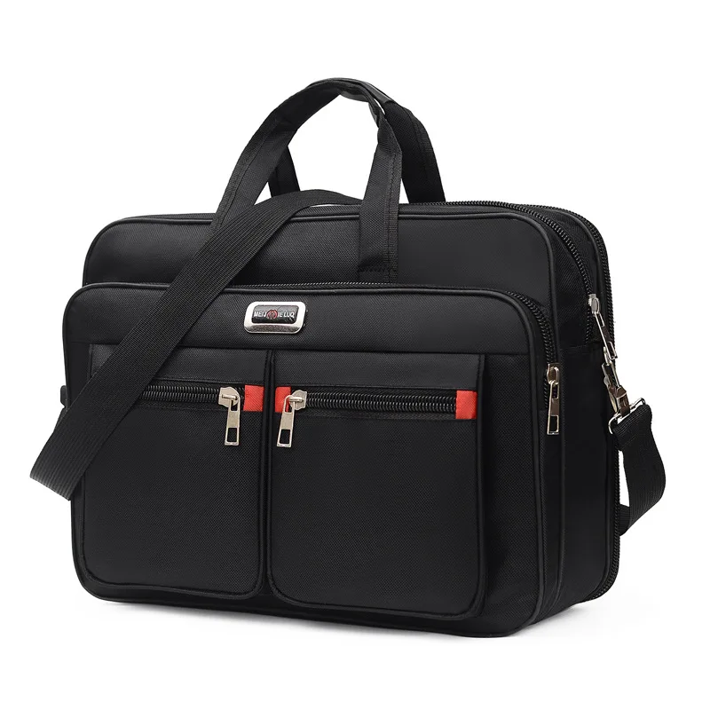 Étui à bombes de grande capacité pour hommes, sac pour ordinateur portable multifonction 14 ", sac de messager lancé par un homme de bureau, sac à main d'affaires, mode