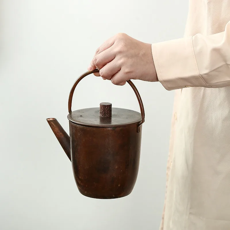 Pure handmade retro copper pot kettle pure red copper household teapot creative kettle household maker